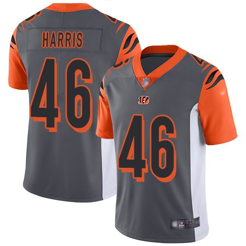 Cincinnati Bengals Limited Silver Men Clark Harris Jersey NFL Footballl #46 Inverted Legend->women nfl jersey->Women Jersey